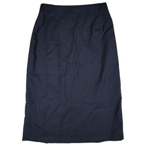 MM Lafleur Pencil Skirt Women 0 Black Stretch Washable Wool Slit Business Career